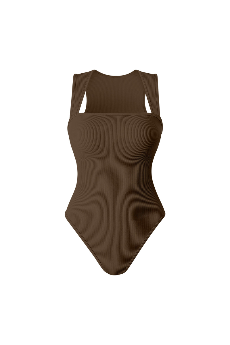 Racerback Wide Straps Bodysuit